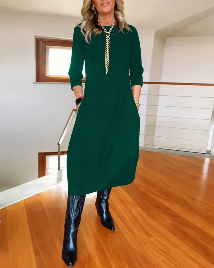 🔥Hot Sale 52% Off🔥Long Sleeve Round Neck Dress