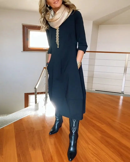 🔥Hot Sale 52% Off🔥Long Sleeve Round Neck Dress