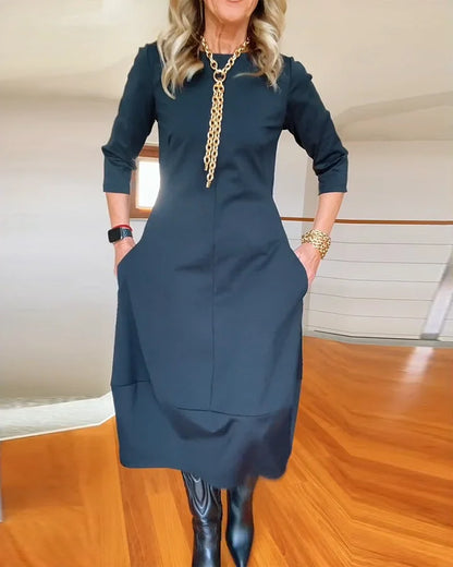 🔥Hot Sale 52% Off🔥Long Sleeve Round Neck Dress