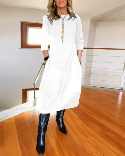 🔥Hot Sale 52% Off🔥Long Sleeve Round Neck Dress