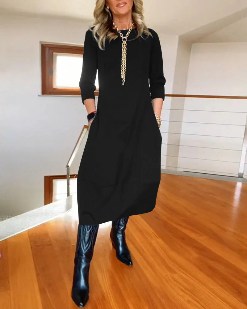 🔥Hot Sale 52% Off🔥Long Sleeve Round Neck Dress