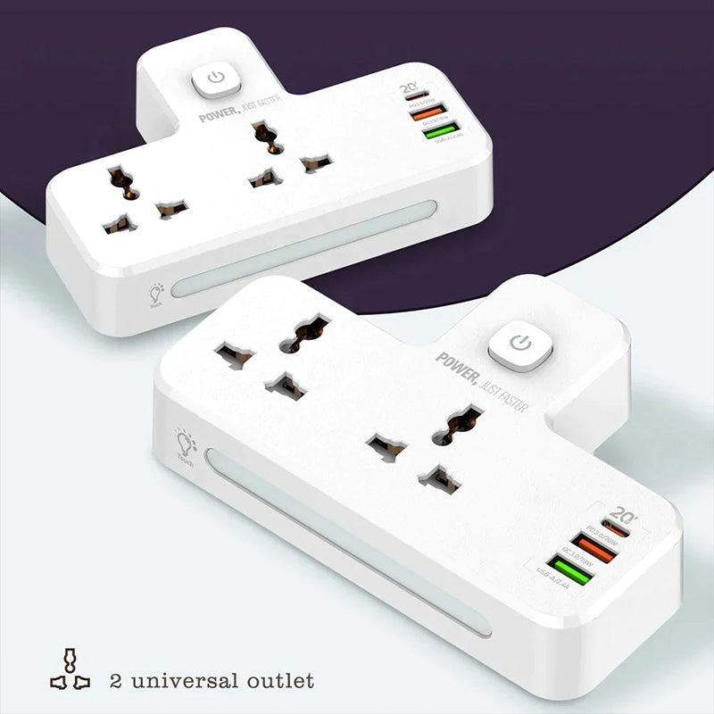 Universal Power Socket Converter With Night Lamp