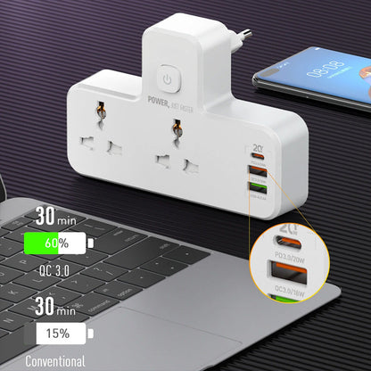 Universal Power Socket Converter With Night Lamp