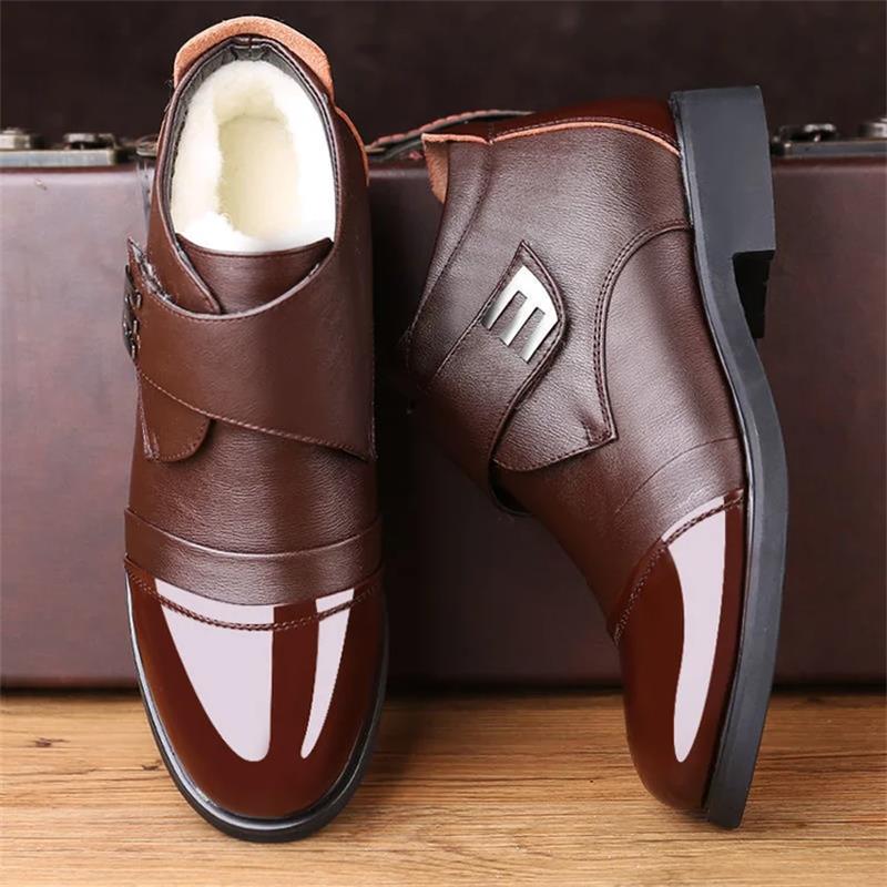 【✨2025 New Products】👞Men's Warm Faux Fur lined Ankle Snow Business Boots