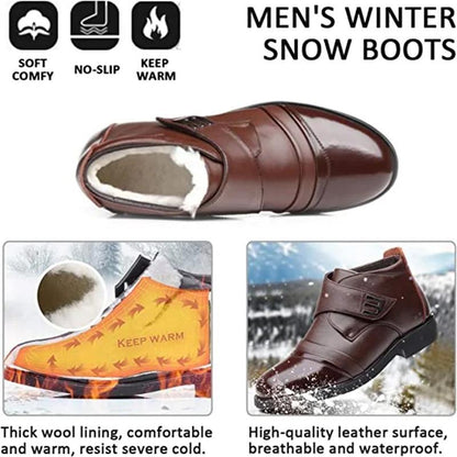 【✨2025 New Products】👞Men's Warm Faux Fur lined Ankle Snow Business Boots