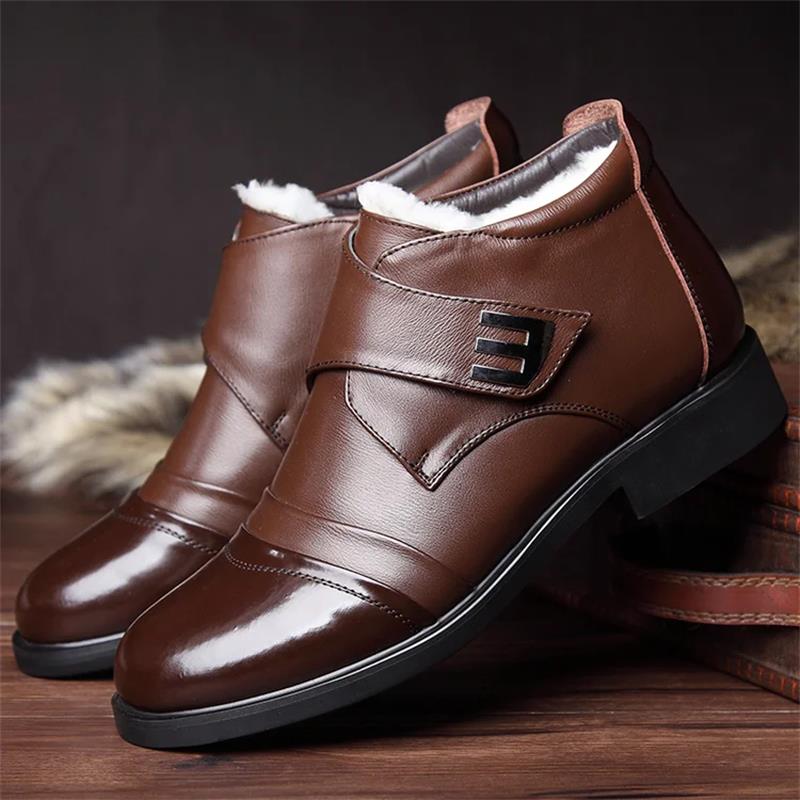 【✨2025 New Products】👞Men's Warm Faux Fur lined Ankle Snow Business Boots