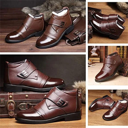 【✨2025 New Products】👞Men's Warm Faux Fur lined Ankle Snow Business Boots