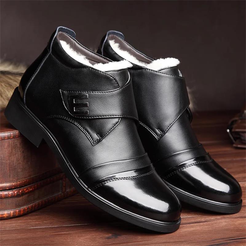 【✨2025 New Products】👞Men's Warm Faux Fur lined Ankle Snow Business Boots