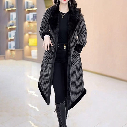 🔥Hot Sale 55% OFF🔥 Women's Double Breasted Overcoat with Plush Lining